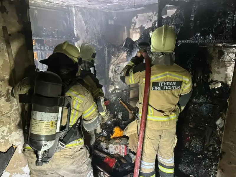 جزئیات آتش سوزی مجتمع مسکونی ۵۴ واحدی در شهرک راه آهن تهران