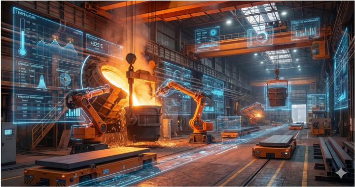 رباتها در نزدیکی کوره بلند؛ هوش مصنوعی در صنعت فولاد چه می کند؟