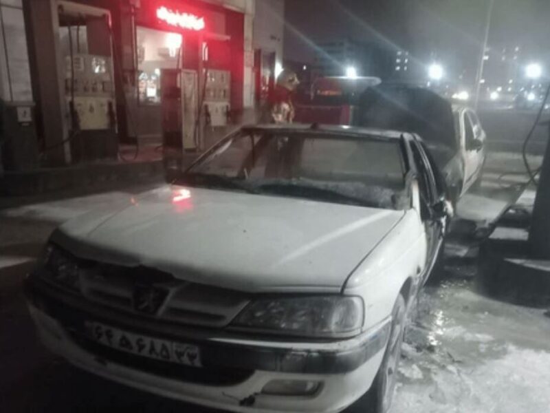 علت آتشسوزی پمپ بنزین دولتآباد مشخص شد+ تصاویر دوربینهای مدار بسته