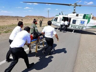 انتقال مصدوم سقوط از ارتفاع‌ با هواپیمای اورژانس استان تهران