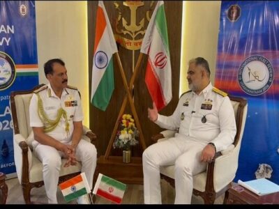 دیدار دریادار ایرانی با فرمانده نیروی دریایی هند
