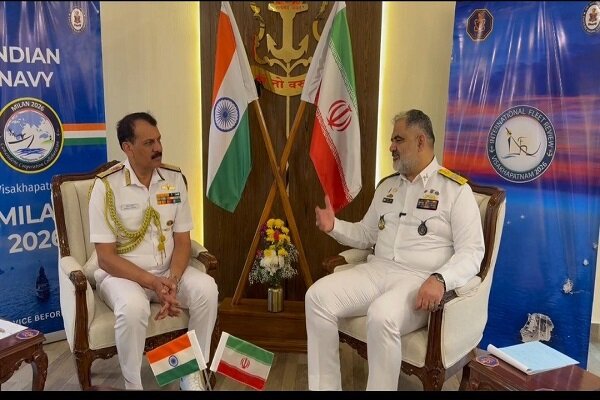 دیدار دریادار ایرانی با فرمانده نیروی دریایی هند