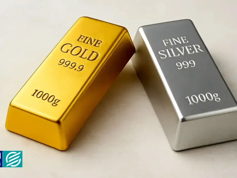 ریزش شوکهکننده طلا و نقره همزمان با افت بورس آمریکا