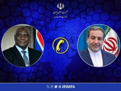 گفتگوی تلفنی وزرای امور خارجه جمهوری اسلامی ایران و گامبیا