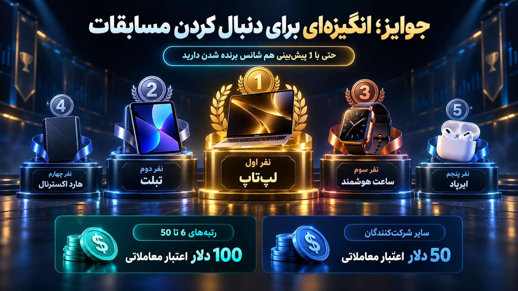 جوایز؛ انگیزه‌ای برای دنبال کردن مسابقات